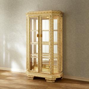 シリック 1ドアキャビネット (食器棚 飾り棚) ホワイト 幅81cm / SILIK