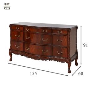 ジャンセン ドレッサー ブラウン 幅155cm...の詳細画像3