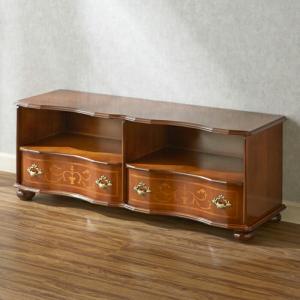 テレビ台 ローボード イタリア 象嵌 W165cm 猫脚 ローキャビネット
