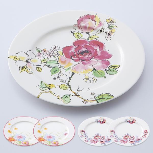 デザートプレート 2枚セット 直径19.3cm / 皿 デザート皿 平皿 食器 カフェ プレート 花...