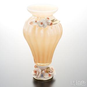 ムラーノ ガラス 花瓶 / ベネチアングラス ムラノガラス 陶器 フラワーベース 置物 陶花 イタリア Capodimonte ガラス製