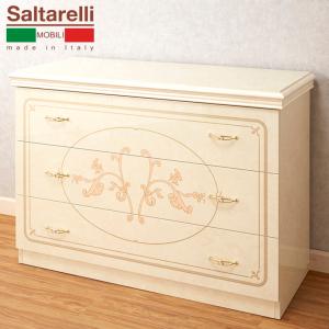 送料無料 サルタレッリ フローレンス 3段シングルドレッサー アイボリー ふるさと割 幅112cm 白家具 おしゃれ デザイン 白 プリンセス アンティーク 大人可愛い