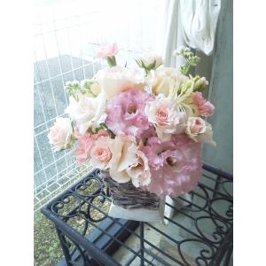 花 ギフト アレンジメント ピンク系 4500円  即日出荷 御祝 お見舞い 祝開店 祝開業 祝定年