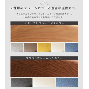 ダイニングチェア 2脚セット 木製 椅子 おし...の詳細画像2