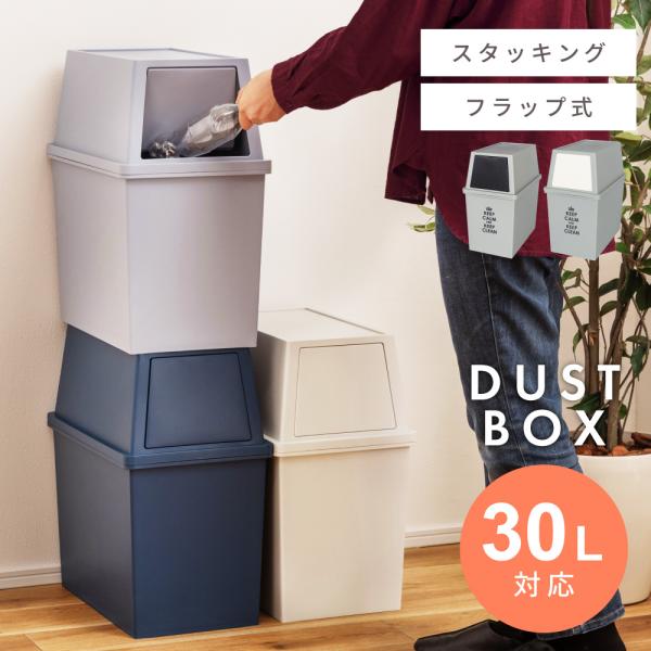 ゴミ箱 30リットル スリム おしゃれ 分別 ごみ箱 屋外 ダストボックス 蓋付き キッチン リビン...