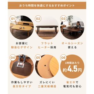 こたつテーブル おしゃれ 丸脚 幅120 長方...の詳細画像4