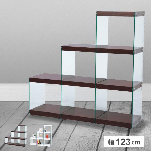 棚 ラック オープンラック シェルフ コーナー おしゃれ 収納 飾り棚 ウッド 本棚 ディスプレイ ...