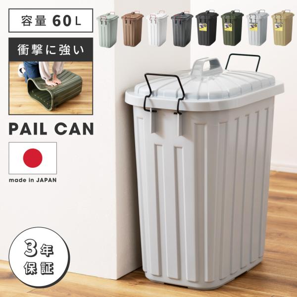 ゴミ箱 60リットル おしゃれ 分別 ごみ箱 屋外 ダストボックス 蓋付き スリム キッチン 60L...