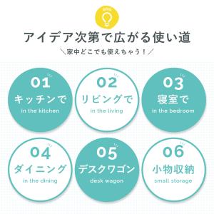 キッチンワゴン キャスター付き 3段 ツールワ...の詳細画像1