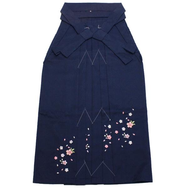 レディース・ジュニア3S〜2L 女性袴 刺繍入り ６サイズ〔紺〕