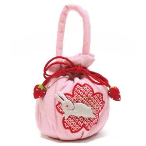 七五三持ち手付き花飾り巾着kiba16ピンク : 京の舞姿 - 通販 - Yahoo