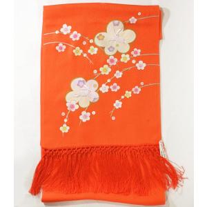 七五三七歳‼️豪華正絹尽くし⭐︎人気赤地暈し⭐︎蝶々金糸刺繍花々金彩⭐︎ 完全フルセット 七五三 7歳 女の子 セット 一式 黄色系 山吹 蝶々 本格正絹 レトロ