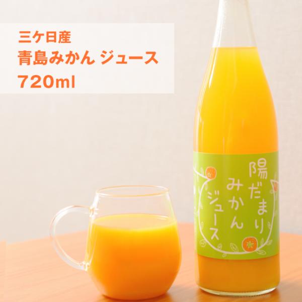 720ml 三ケ日 みかん ジュース 無添加 無着色 無香料 無保存料 瓶 果汁 100% ストレー...