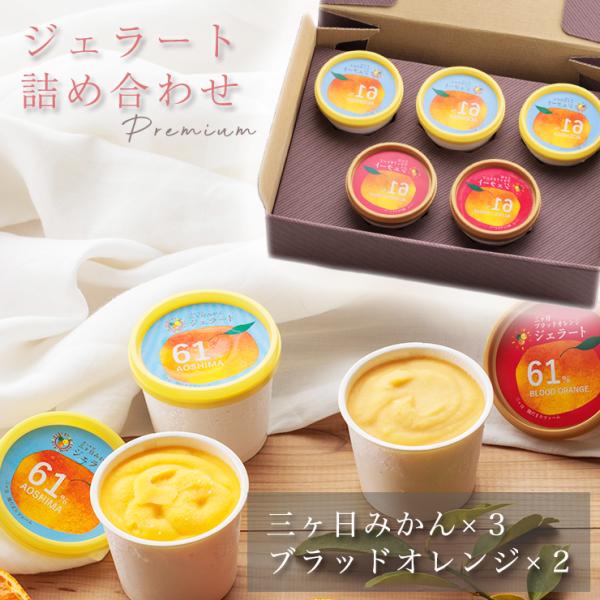 5個入り ブラッドオレンジ 三ヶ日みかん ジェラート 詰め合わせ セット 静岡 オレンジ 柑橘 みか...