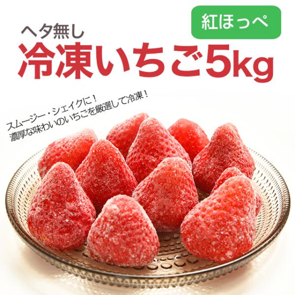 冷凍イチゴ 紅ほっぺ 冷凍 いちご 約 5kg 送料無料 農家 直送 静岡 苺 冷凍いちご イチゴ ...