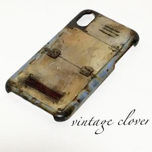 vintage clover(ヴィンテージクローバー）サビ塗装ブリキプレートダクト iPhone XR他対応ケース｜majesta87tonite