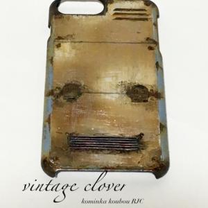 vintage clover(ヴィンテージクローバー）サビ塗装ブリキプレートダクト iPhone6.7.8plus対応ケース｜majesta87tonite