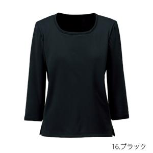 レディース 七分袖 ニット ラウンドネック カ...の詳細画像4