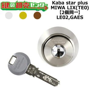 Kaba star plus,カバスタープラス　LE02,GAES　鍵交換用　MIWA LIX(TE0)　2個同一シリンダー　鍵　交換｜maji