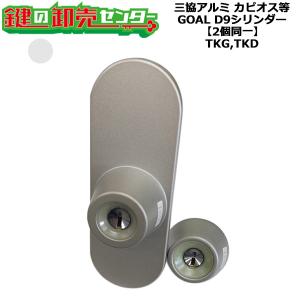 2個同一　GOAL,ゴール　GOAL TKG,TKD　三協アルミ向け　D9シリンダー　シルバー塗装色(SI)　WD6163(WD5113)　鍵　交換｜maji