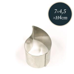 ハゼ折り オーバル 楕円 セルクル型 78×40×40mm 18-8 ステンレス 馬嶋