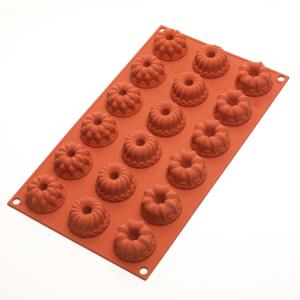 シリコン加工 ミニ クグロフ型 6個付 | 空焼き 不要 ケーキ型 クグロフ