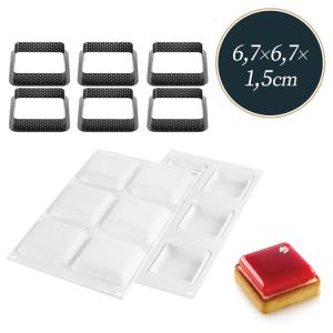 シリコマート キットタルトリングブルーム 80 3D 6個付き シリコンゴム