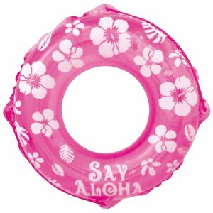 浮輪70cm SAY ALOHA ピンク ハイビスカス アロハ
