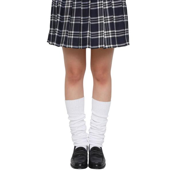 Teens Ever ルーズソックス 80cm 無地 白 靴下 スクールソックス 女子 制服 無地 ...