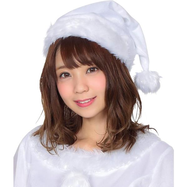 サンタ帽子 ホワイト カラーバリエーション 簡易仮装 お手軽 サンタクロース クリスマス
