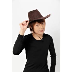 カーボーイハット ブラウン 茶 カウボーイ テンガロン ガンマン