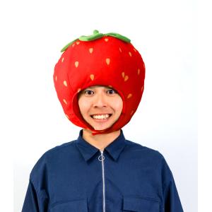 カブりん帽 いちご イチゴ 苺 仮装マスク かぶりもの｜majorocp