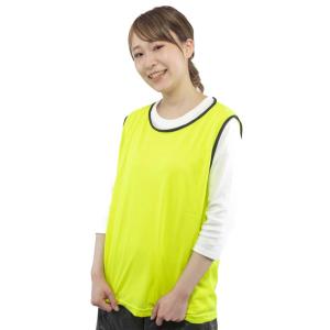 ビブス 蛍光色 ゼッケン 無地メッシュ 大人用...の詳細画像1