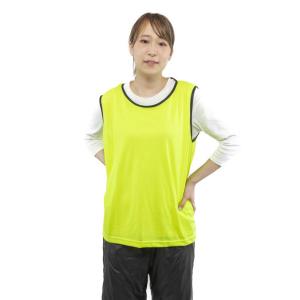 ビブス 蛍光色 ゼッケン 無地メッシュ 大人用フリーサイズ
