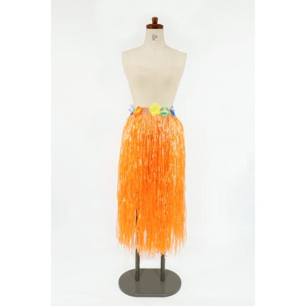 ハワイアンスカート ８0cm オレンジ フラダンス