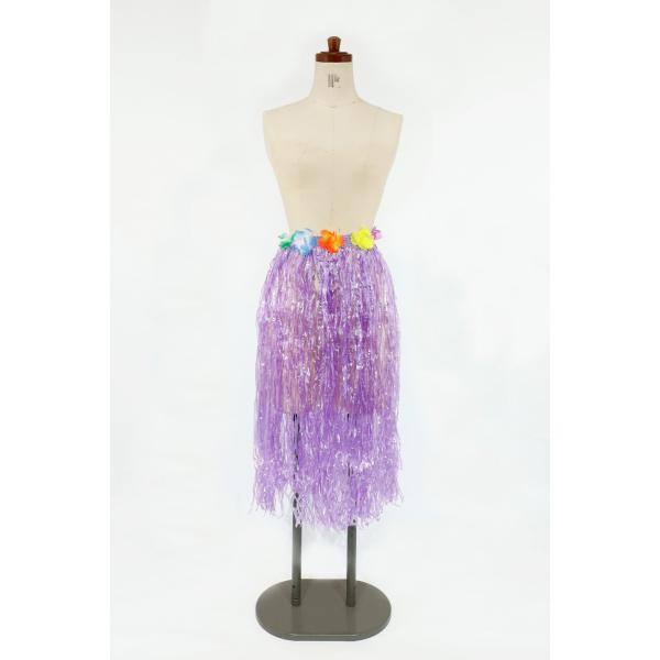 ハワイアンスカート ８0cm パープル フラダンス