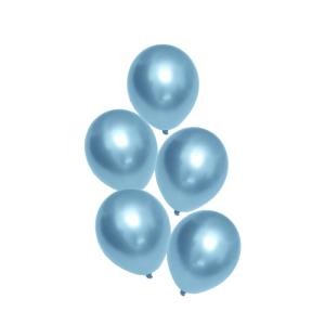 メタリックバルーン 5個入 ライトブルー 風船 : パーティークラフト