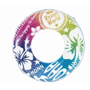 浮輪130cm レインボービッグ カラフル ハイビスカス