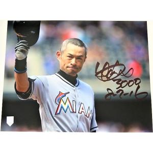 イチロー　直筆サイン　パノラマフォト　限定51 イチロー直筆サイン#51及び引退日付書込大型写真(28X36cm