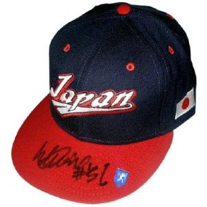 イチロー直筆サイン#51書込み2006年WBCホーム公式キャップ WBC実使用モデル ドジャース