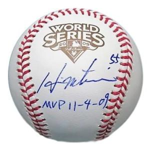 松井秀喜直筆サイン2009年ワールドシリーズMVP日付書込公式ボール ドジャース
