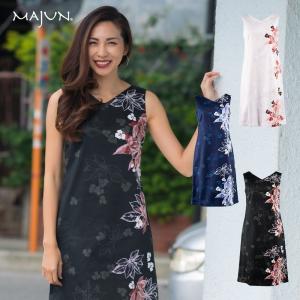 かりゆしウェア 沖縄 アロハシャツ MAJUN マジュン かりゆし 結婚式 レディース ワンピース 大きいサイズ 送料無料 クロノエリーフ