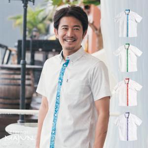 かりゆしウェア メンズ Mensawlei ネイビー かりゆしウェア 沖縄 