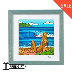 ヘザーブラウン アンティーク ウッドフレーム付き Summer