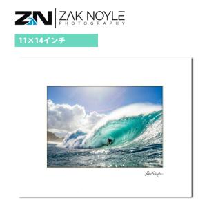 ザックノイル マットプリント PIPELINE PERFECTION  28.0×35.5cm【zak noyle ハワイ サーフ ハワイアン アートプリント サーフィン 波 写真 海 フォト】｜makai