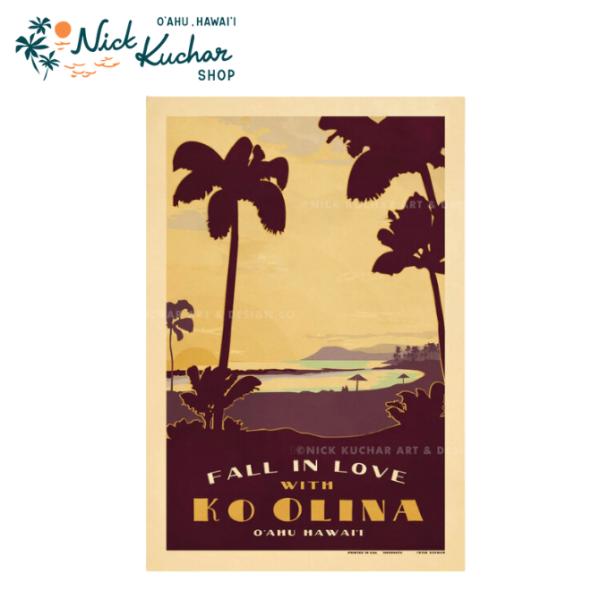 ニックカッチャー ハワイトラベルプリント Fall in Love with Ko Olina【Ni...