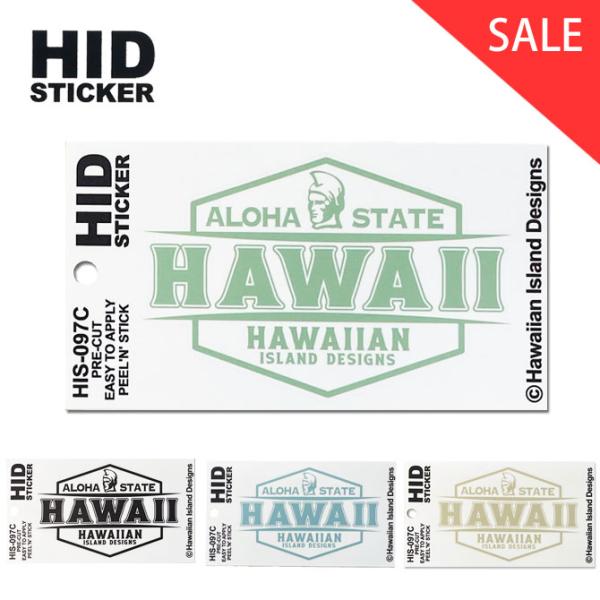 HID ハワイアン アイランド ステッカー ALOHA STATE HAWAII【ハワイ ハワイアイ...