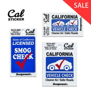 Cal カリフォルニア チェック ステッカー【カリフォルニア ハワイアイランド　デザイン シール レインボー カー用品 防水】｜makai