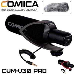 COMICA CVM-V30 PRO カメラマイク 単一指向性 コンデンサーガンビデオマイク DSLR/Canon/Nikon/Sony Panasonic用 3.5mm