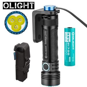 OLIGHT オーライト SEEKER 2 PRO ブラック 3200高ルーメン 最強led懐中電灯 3個 CREE XP-L LED 最強 ルーメン ライト 5段階切替 フラッシュライト